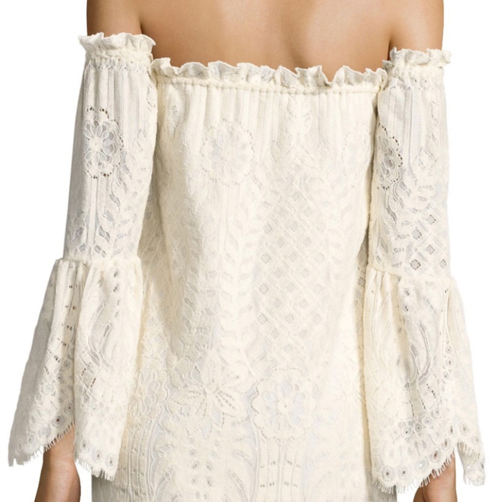 Red Carter Deidra off-the-shoulder Lace Dress - Picture 2 of 8